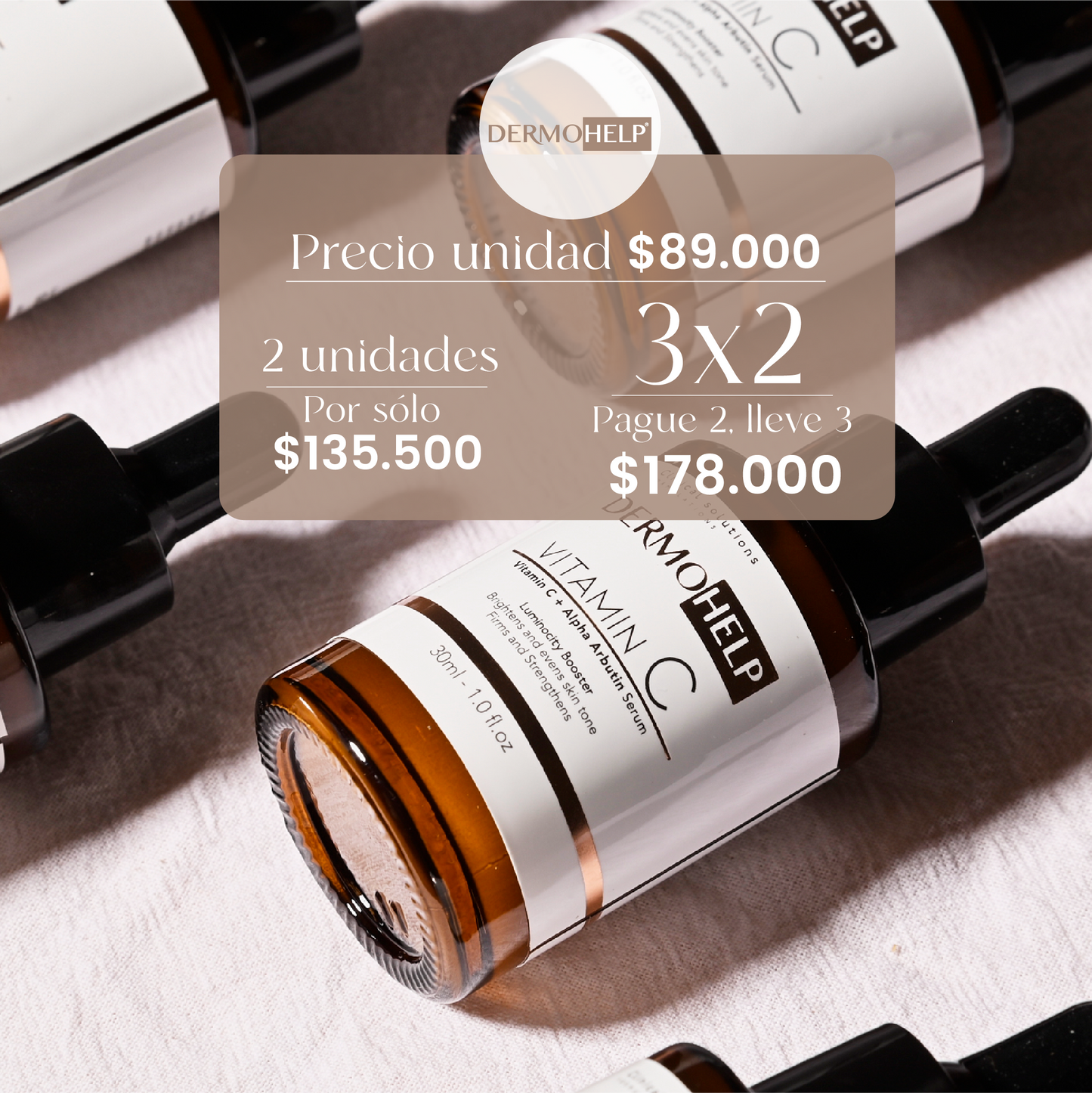 Serum vitamina C + Alfa arbulina 30 ml