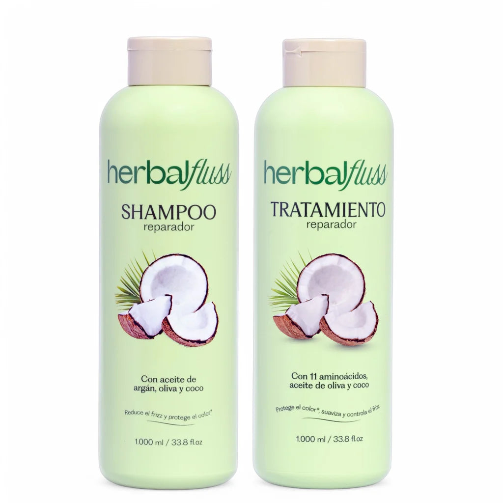 Kit de Nutrición de 1000 ml de Bendito Frizz con shampoo y tratamiento reparador.

